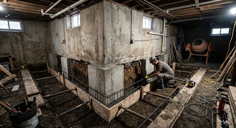 Basement Underpinning in Sharon, MA