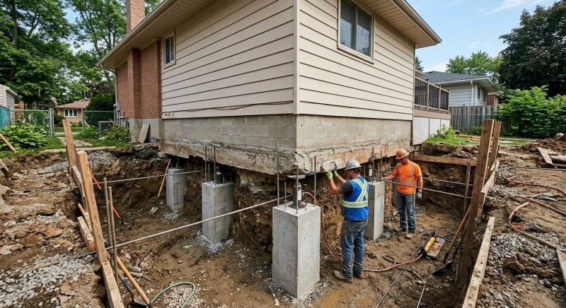 Basement Underpinning in Sharon, MA