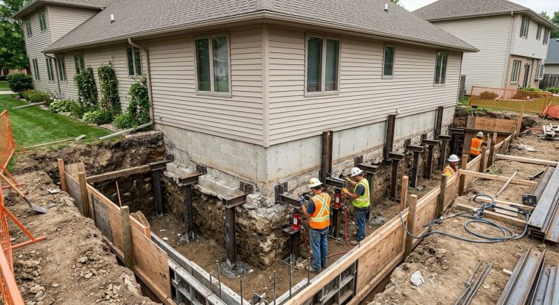Basement Underpinning in Sharon, MA
