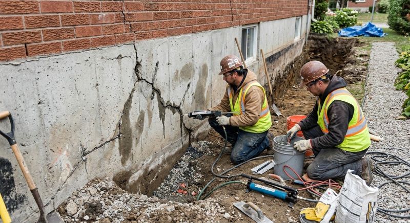 Cracked Foundation Repair in Blackstone, MA