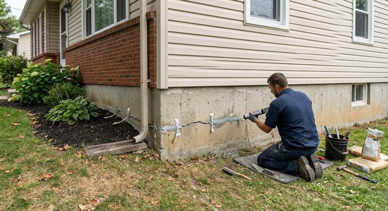 Cracked Foundation Repair in Holbrook, MA