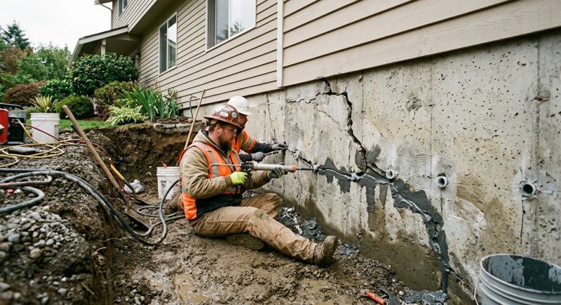 Cracked Foundation Repair in Hopkinton, MA