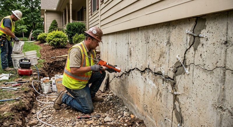 Cracked Foundation Repair in Lincoln, MA
