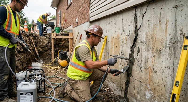 Cracked Foundation Repair in Providence County, RI