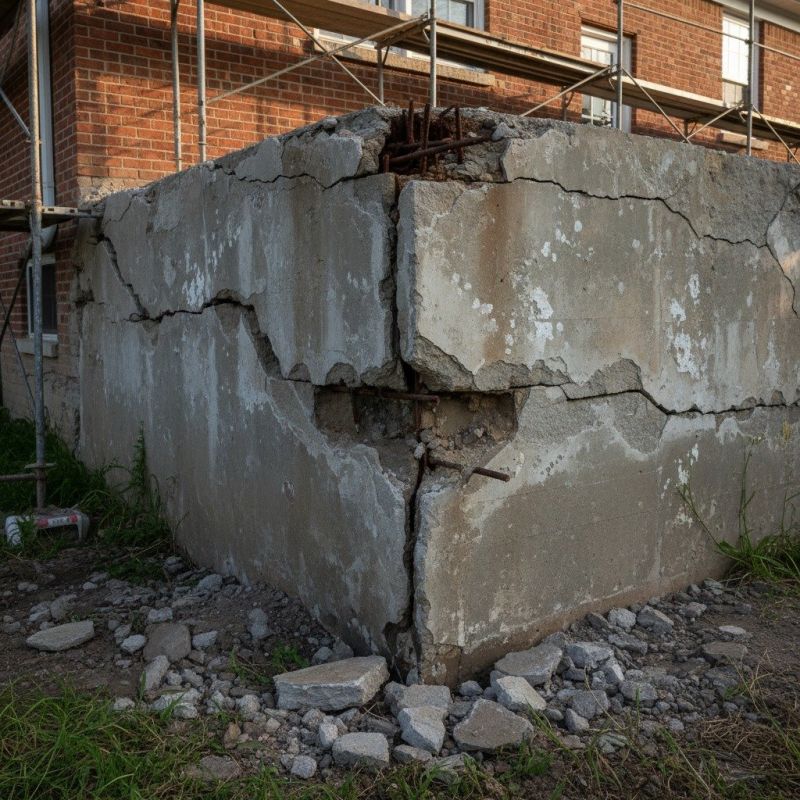 Cracked Foundation Repair in Wayland, MA