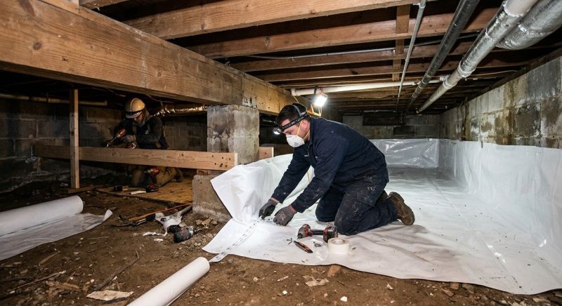 Crawl Space Leveling in Sharon, MA