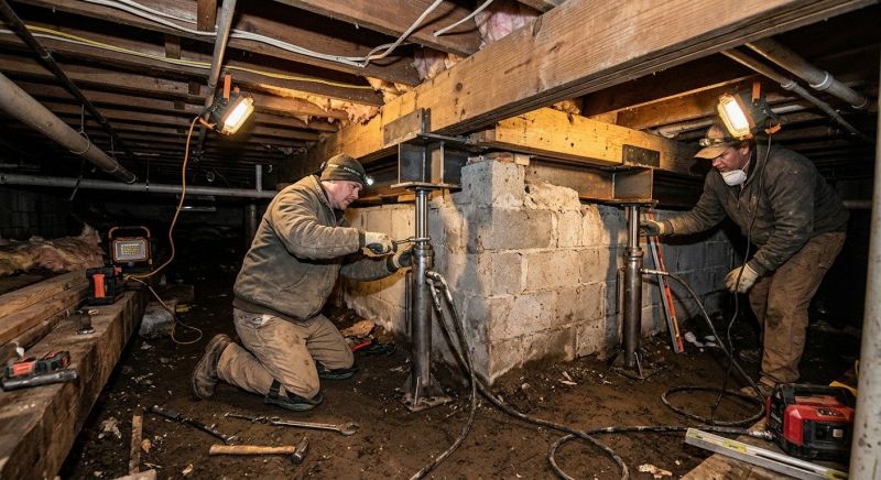 Crawlspace Foundation Repair in Sharon, MA
