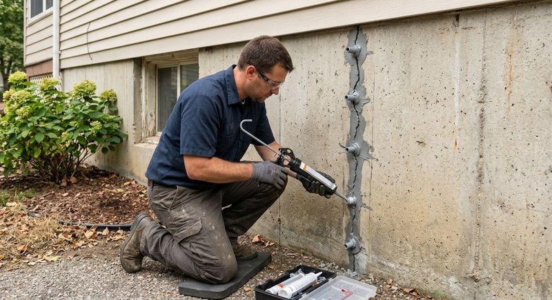 Foundation Crack Sealing in Sharon, MA
