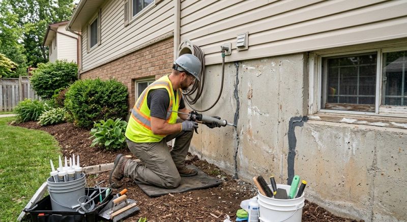 Foundation Crack Sealing in Sharon, MA