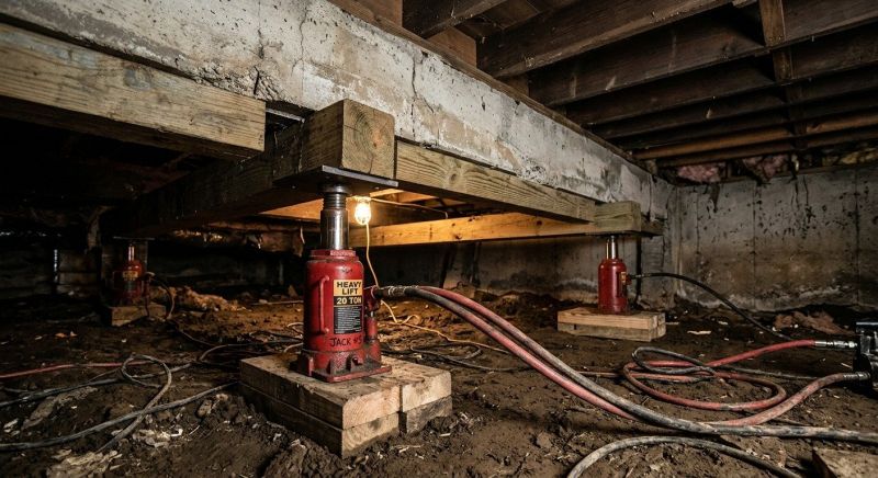 Foundation Jacking in Lincoln, RI