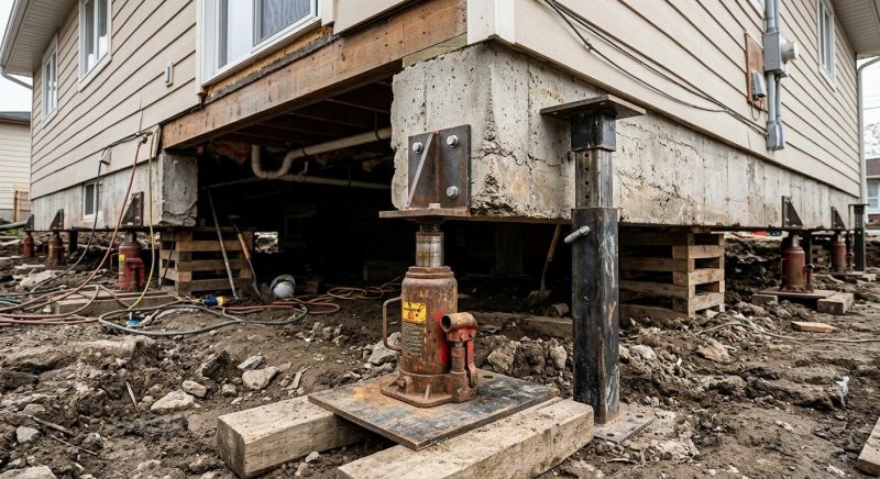 Foundation Jacking in Medfield, MA