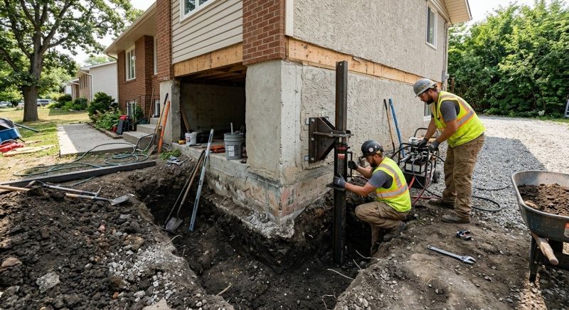 Foundation Pier Repair in Sharon, MA