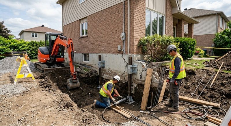 House Foundation Repair in Hanson, MA