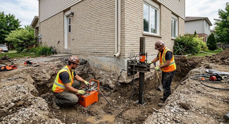 Sinking Foundation Lifting in Sharon, MA