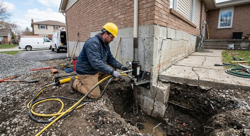 Sinking Foundation Repair in Lincoln, MA