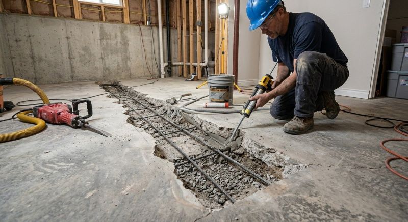 Slab Foundation Repair in Sharon, MA