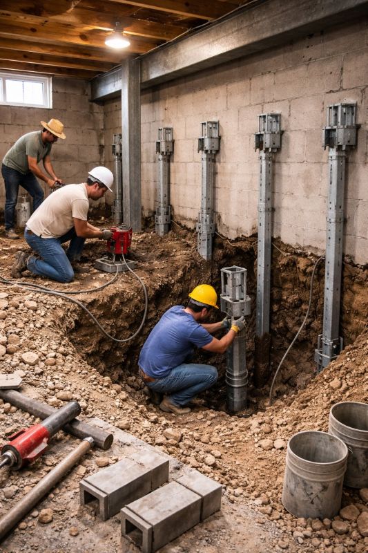 Structural Underpinning in Sharon, MA