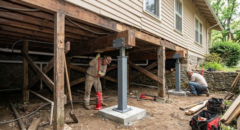 Structural Underpinning in Sharon, MA